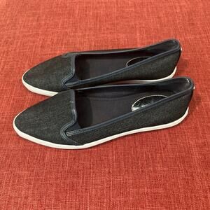 Michael Kors Authentic Olive Women’s Denim Sneaker Navy Blue and White Size 7M